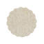 Plateau décoratif festonné en marbre naturel, crème, 9,8 po x 9,8 po