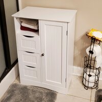 Winston Porter Caril Freestanding Bathroom Cabinet & Reviews