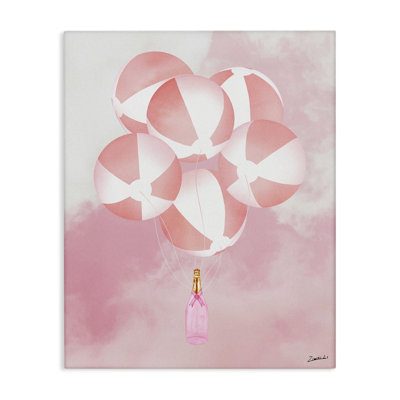 «Beach Ball Ballons & Champagne», art mural sur toile par Ziwei Li