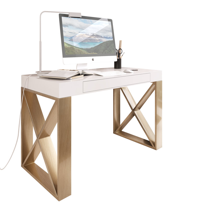 Anistin Metal Base Writing Desk