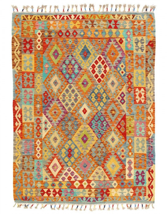 Tapis à tissage plat unique 6 pi 7 po x 5 pi 1 po Deshion