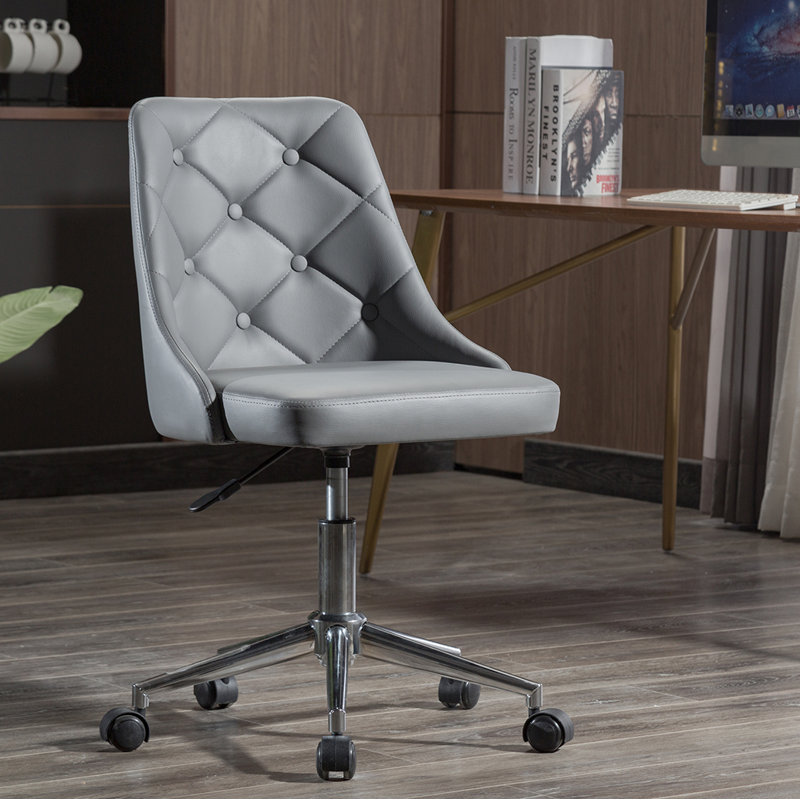 Office Chair, Grey, Chrome