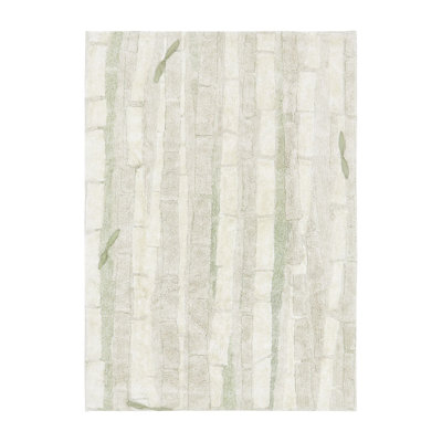 Handmade Shag Cotton Floral Area Rug