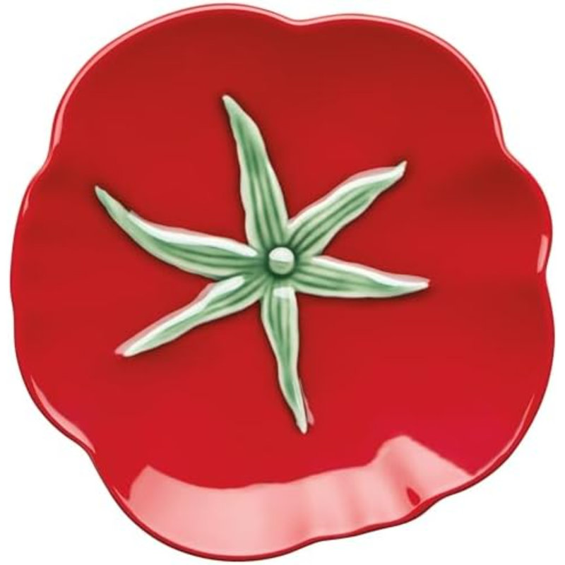Tomato Collection Tomato Shaped Dish, DIA8.5in, 100% Stoneware, Dishwasher & Microwave Safe