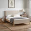 Lit tapissier Modern, minimaliste, grand, lin beige-129912534-129912536