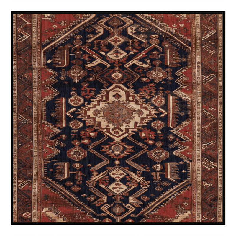 Tapis brun lavable à la machine, Carré 8 pi