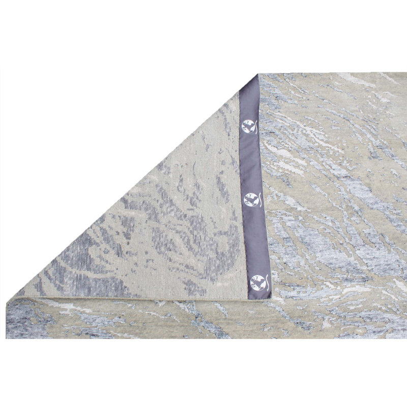 Area Rug in Silver/Grey, Rectangle 12' x 15'