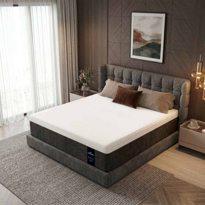 12" Cooling Medium Plush Gel Memory Foam Mattress in a Box with CertiPUR-US & OEKO-TEX® Certified, Queen