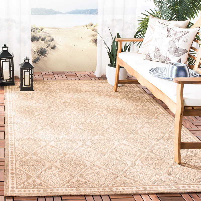 Tapis intérieur / extérieur Atascadero, Rectangle 6 pi 7 po x 9 pi 6 po