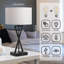 Lampe de table USB en métal Emielia