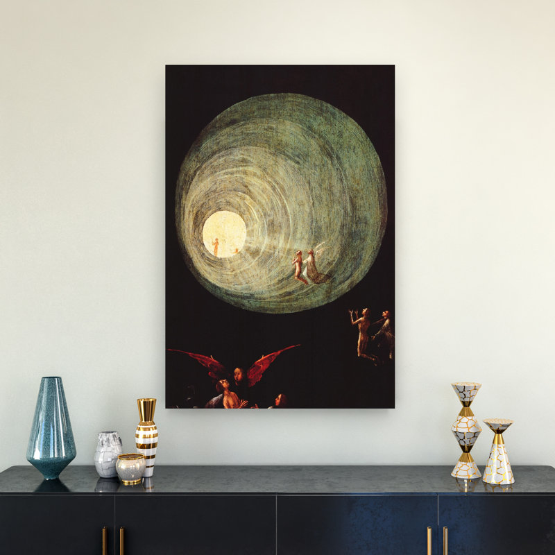 The Ascent Of The Blessed Abstract Contemporary Architecture Wall Art Print by Hieronymus Bosch - Wrapped Canvas Print