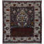 Wool Oriental Area Rug in Rosewood/Beige