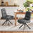 Simple Solid Color Chenille Dining Chair-1500670424
