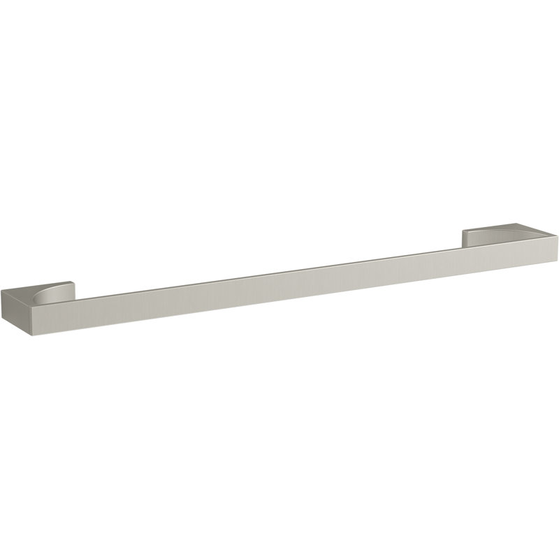 Minimal Towel Bar, Vibrant Brushed Nickel, 24"W