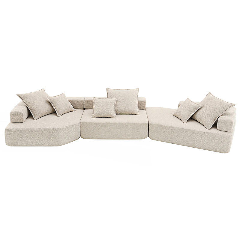 Oversized Modular Sectional Sofa, Luxury Floor Couch Set
