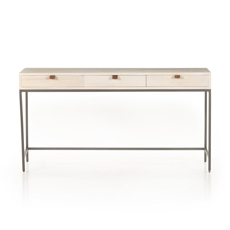 Trey Solid Wood Executive Desk, Dove Poplar
