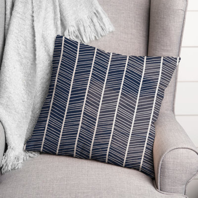 Chevron Lines Outdoor Square Pillow Cover & Insert