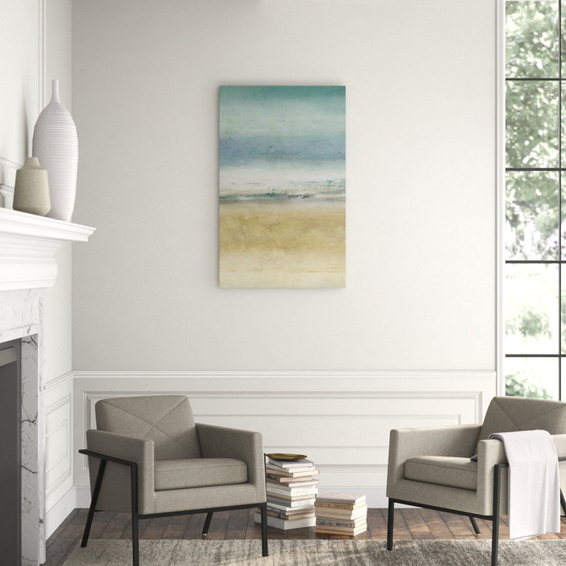 Morning Sea Breeze II Painting by Sofia Fox, 48" H x 30" W, Glass Coat