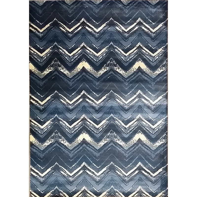 Tapis bleu clair Menomonie, 5 pi 3 po x 7 pi 2 po