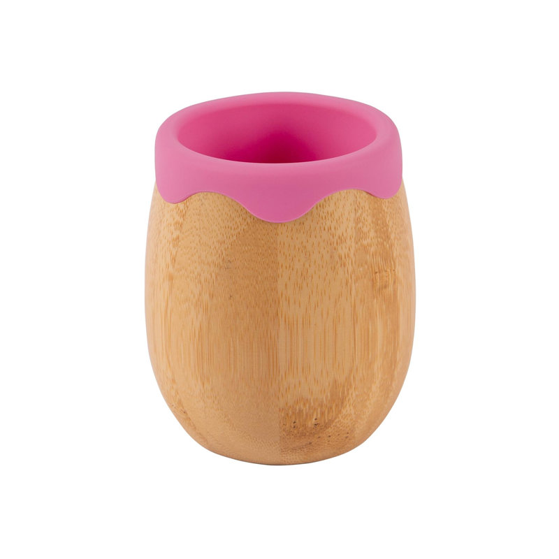 Tiny Dining 130ml Bamboo Wine Tumbler, Pink
