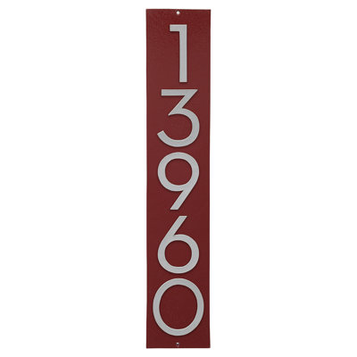 Plaque d'adresse verticale flottante de 6 po