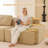 Compression Sofa, Loveseat, Corduroy Fabric Sofa, For Living Room-1205328803-1205328828-1205328830