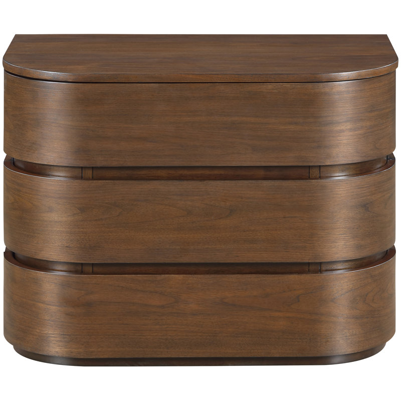 Table de chevet en bois massif Annalise, Brun