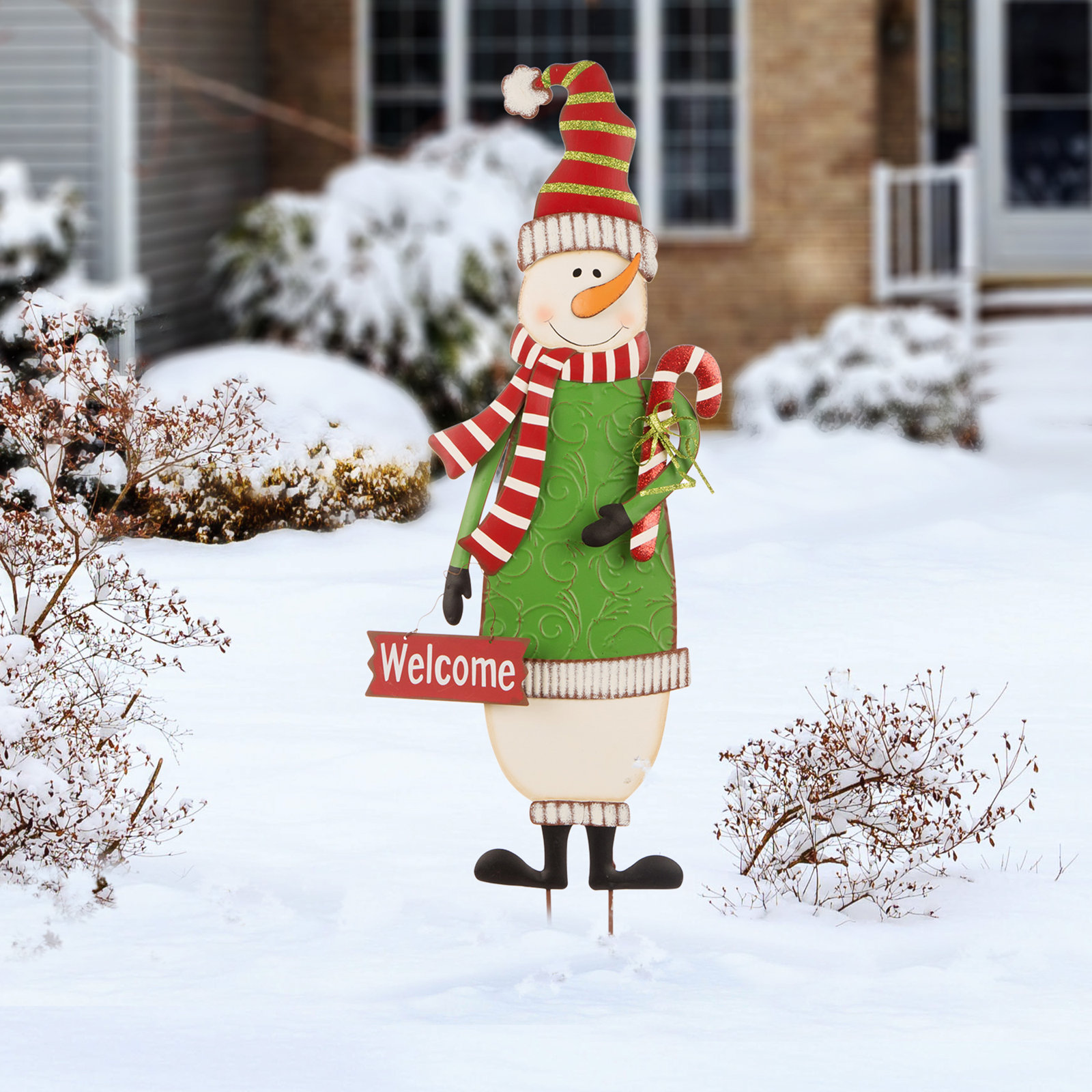 Christmas Snowman Yard Stake or Standing Decor or Wall Decor