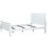 Lit double en bois massif blanc enchanteur avec tiroirs efficaces et glissières en métal de précision pour la chambre à coucher