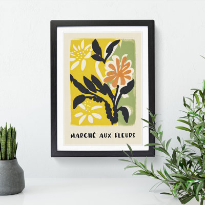 French Flower Market Exhibition No.3 - Single Picture Frame Print on Wood