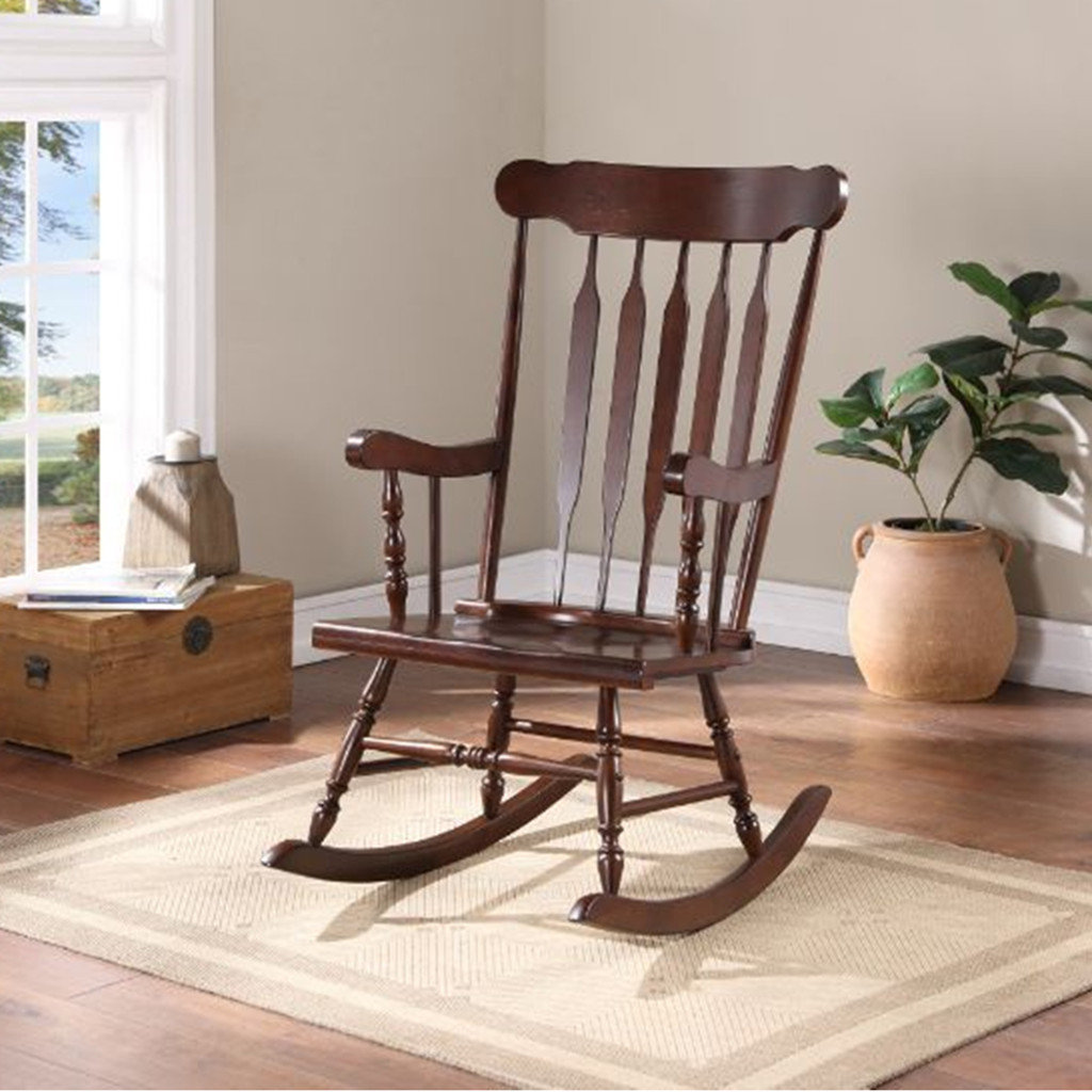 Alcott Hill Distefano Solid Wood Rocking Chair Wayfair