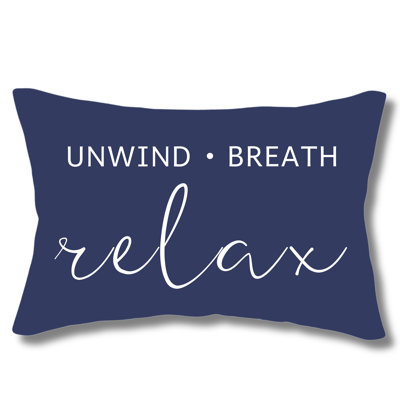 Relax - Decorative Pillow Cover With Elegant Typography Indoor / Outdoor Pillow