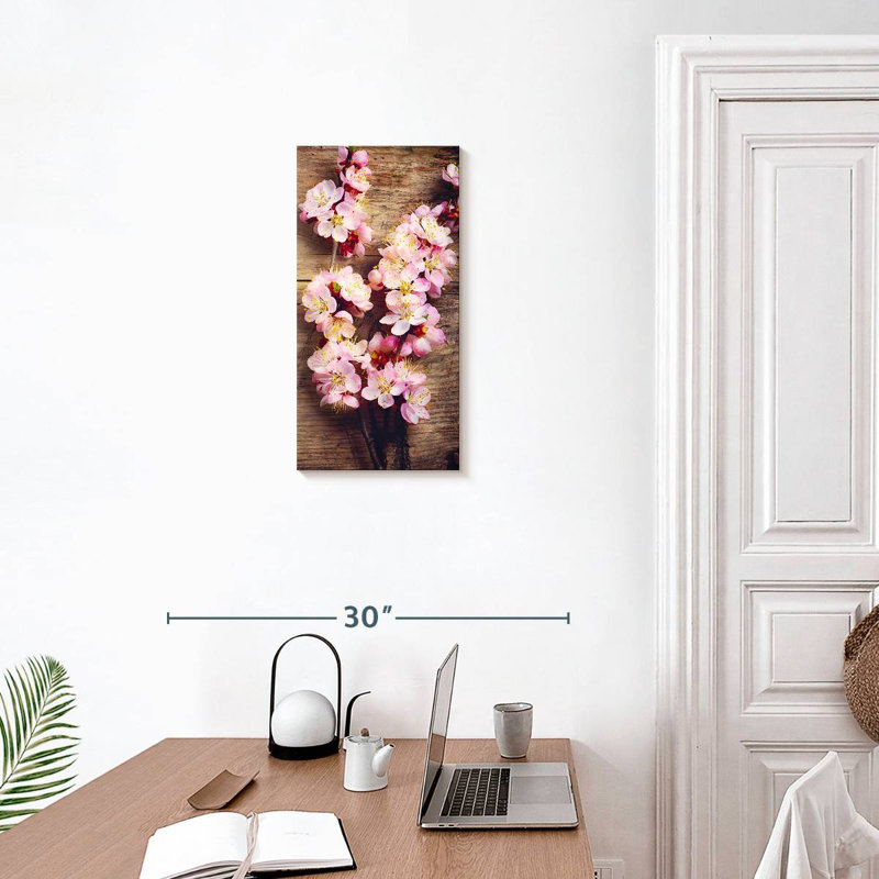 Fleurs de printemps, H 24 po x l 12 po