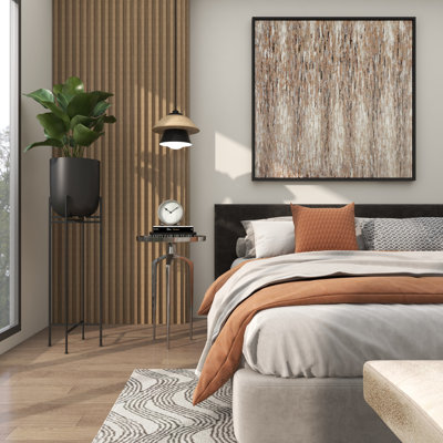 Pot de fleurs intérieur noir en métal avec support amovible