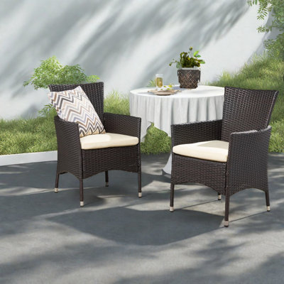 Chaises de patio toutes saisons, rotin Pe transitionnel pour les repas de patio