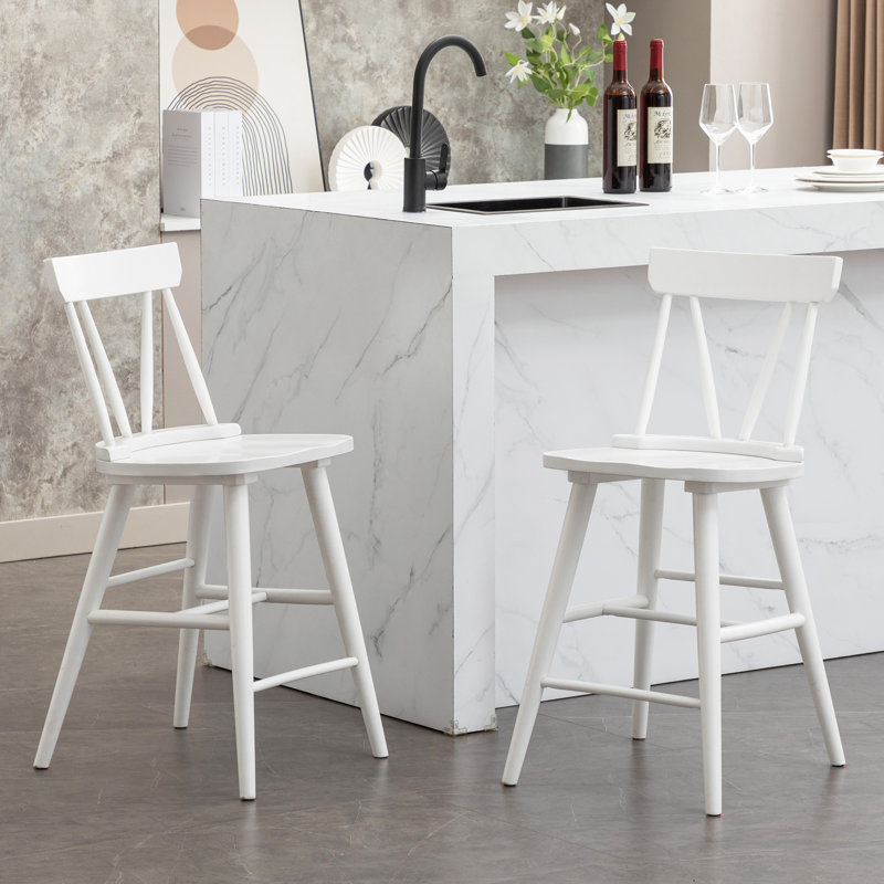 Tabouret de bar 37,6 po, Blanc