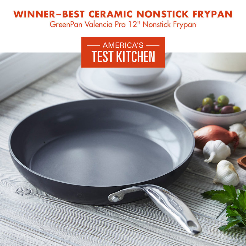GreenPan Valencia Pro Healthy Ceramic Nonstick Hard-Anodized Aluminum Frying Pan, 8" W