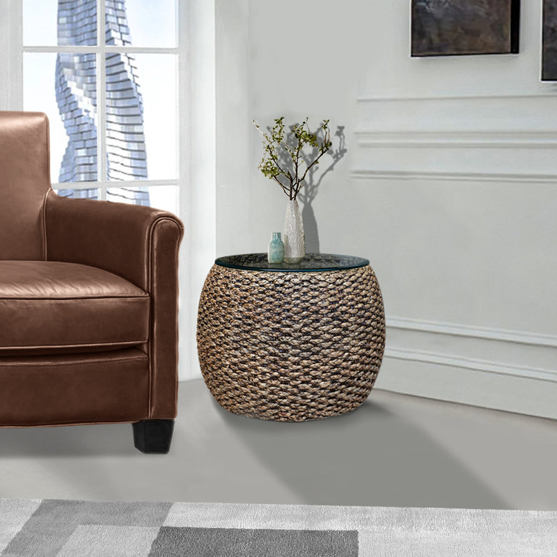 Onshuntay Glass Top End Table