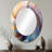 Seashell Symphony II - Pink Coastal Oval Wall Mirror-1682509620