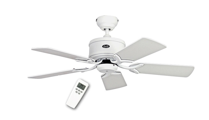 Allman 103cm Ceiling Fan, Lacquered White with Lacquered White and Lacquered