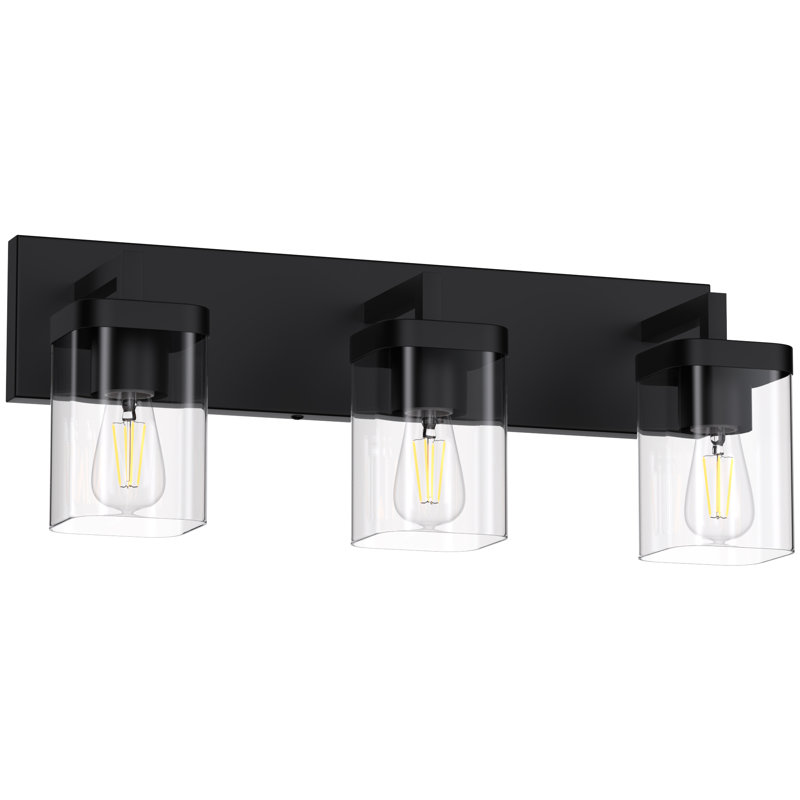 Krisstina 4 - Light Dimmable Vanity Light, Matte Black, 3 Lights