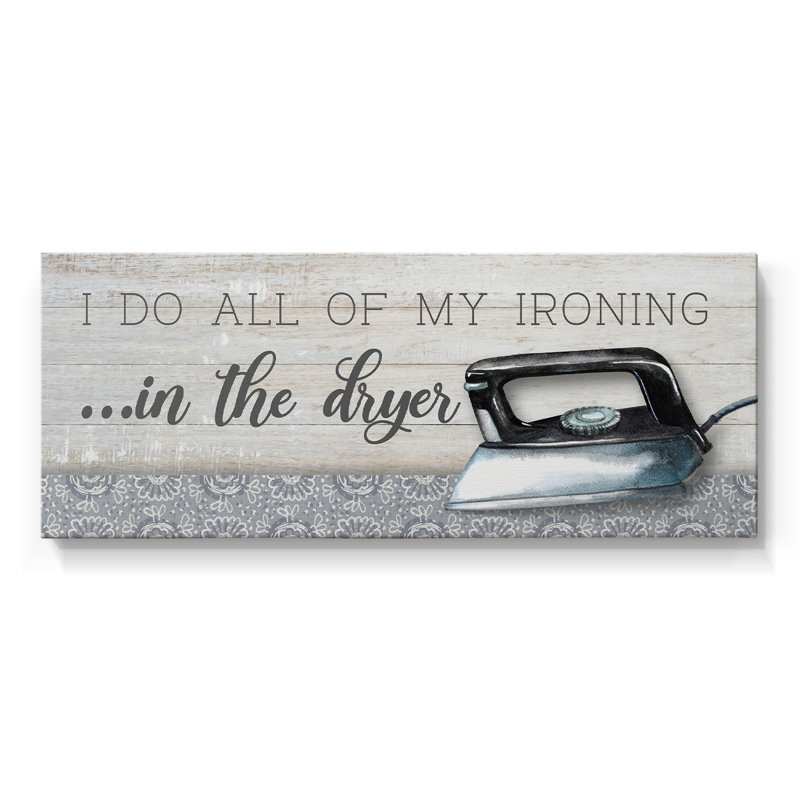 To To List Ironing - Toile tendue avec châssis - Prêt à accrocher, H 12 po x l 30 po
