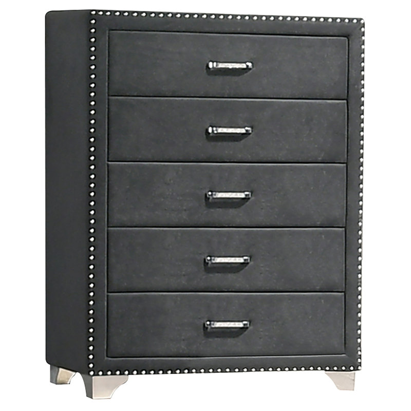 Orton 5-drawer Bedroom Chest Blue, Gray