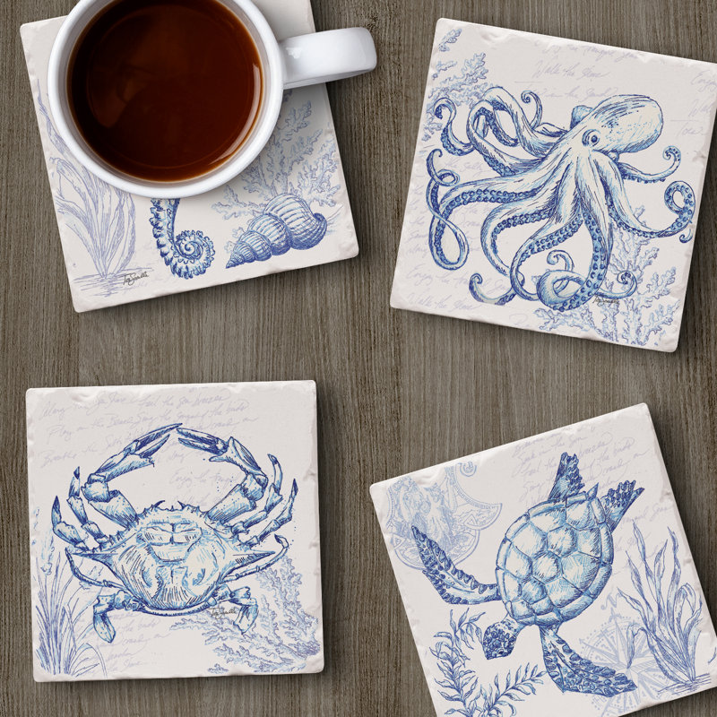 Ensemble de 4 sous-verres Coastal