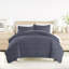 Ensemble de housse de couette en microfibre à motif ultra doux en losange bleu-105814065