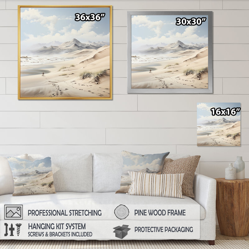 Photo de plage Dune Dreams II, Cadre naturel flottant, H 30 po x l 30 po x P 1 po