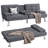 Cashten Single 65'' Upholstered Convertible Sofa-215414783