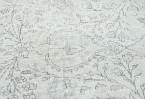 Tapis oriental antique antique délavé à motif floral 6 x 10