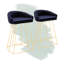 Tabouret de comptoir rembourré 25,5 po Sienna-1437129115-1411780366
