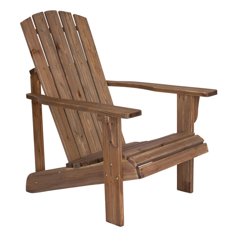 Chaise Adirondack en bois massif Lakewood, Vin rustique